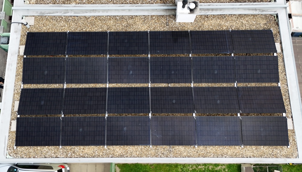 Photovoltaik Anlage Flachdach Kiesdach Solaranlage SolarNow